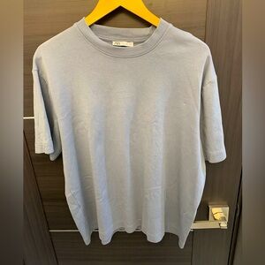 Light Blue Oversized Half-Sleeve T-Shirt